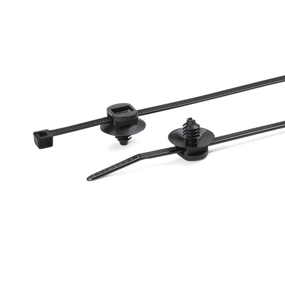 Hellermann Tyton Befestigungsbinder 150-55850 Typ T30RFT5-PA66HS/PA66HIRHS-BK (500)