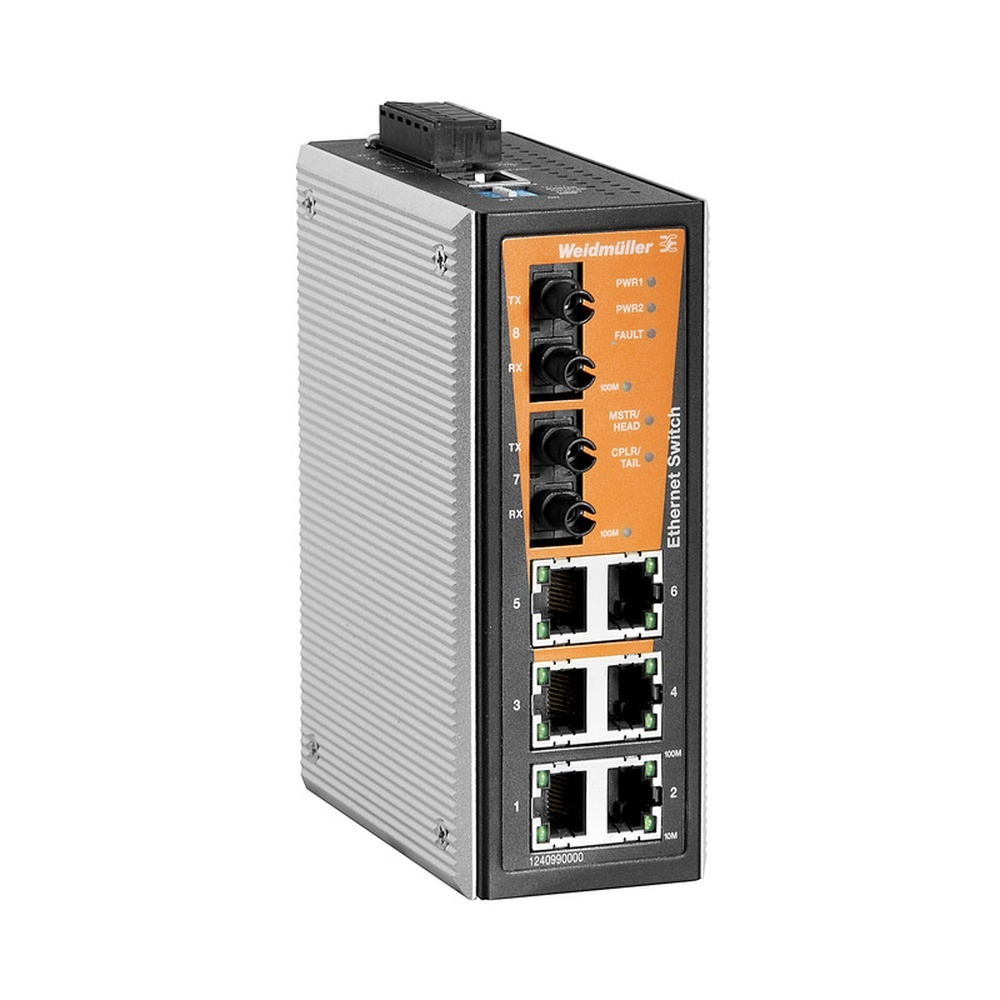 Weidmüller Netzwerk Switch 1240990000 Typ IE-SW-VL08MT-6TX-2ST