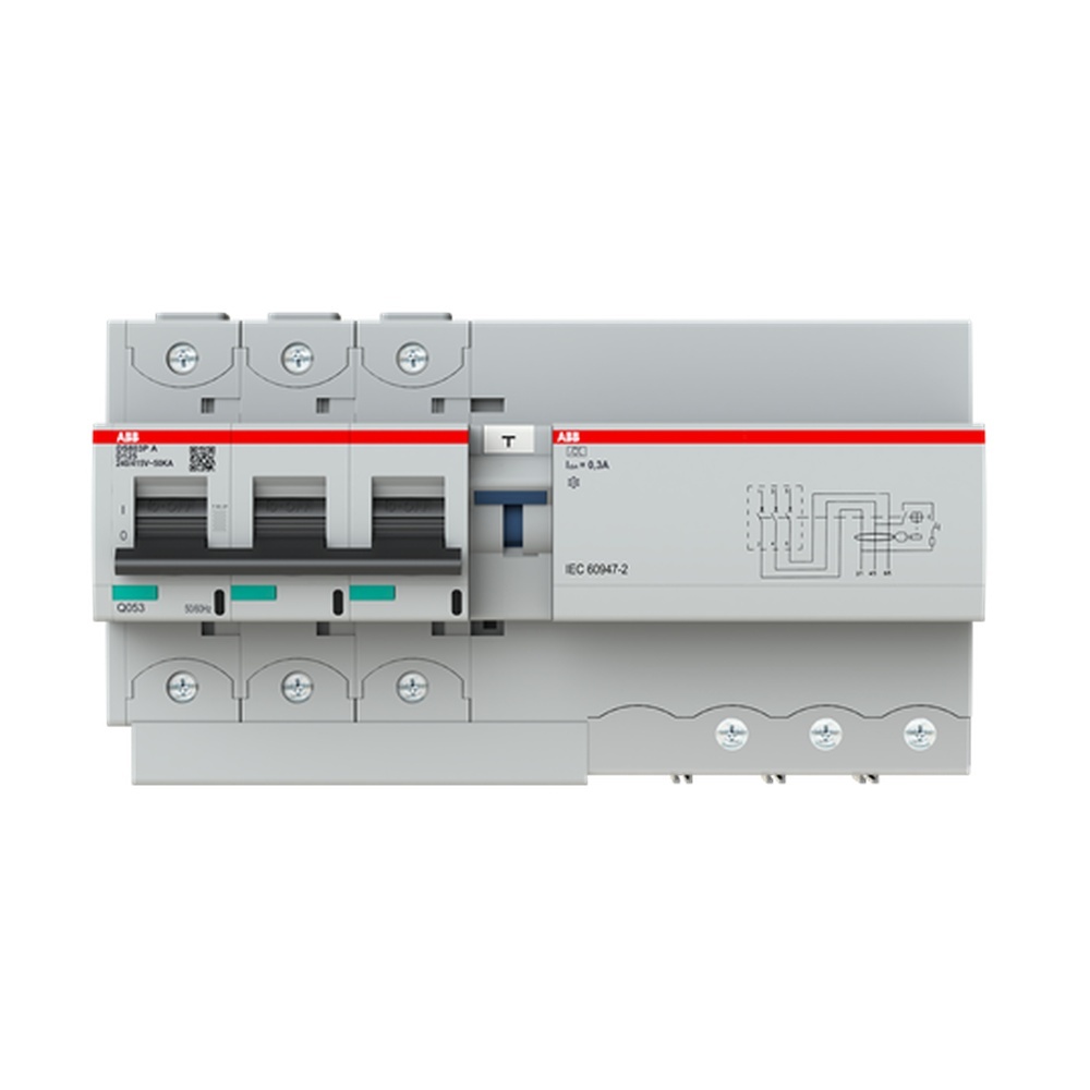 ABB Verteilerbaugruppe mit Kombi FI Schalter Leitungsschutzsch 2CCG001316R0001 Typ DS803P-D125/0.3A