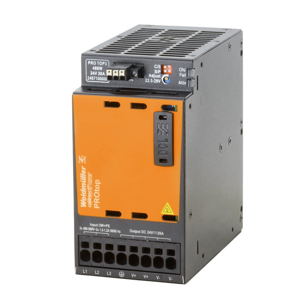 Weidmüller Stromversorgungsgerät 2467110000 Typ PRO TOP3 480W 24V 20A CO