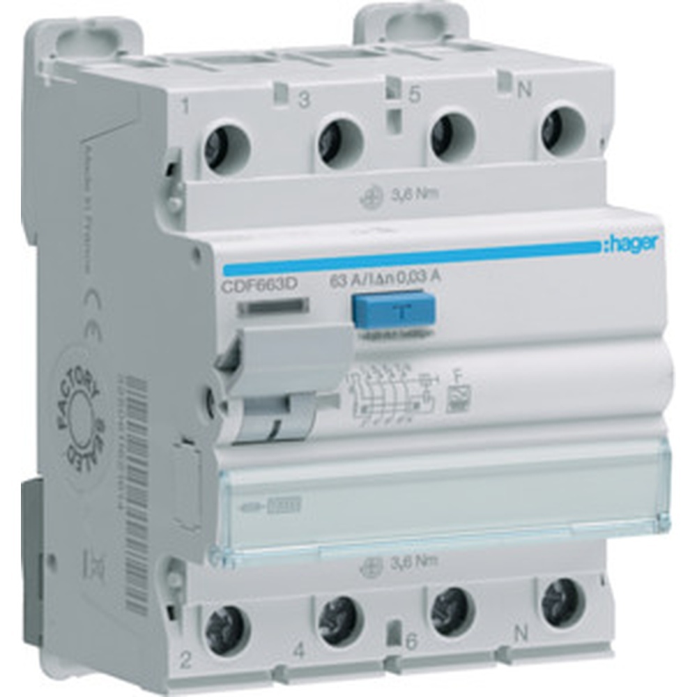 Hager FI Schalter CDF663D