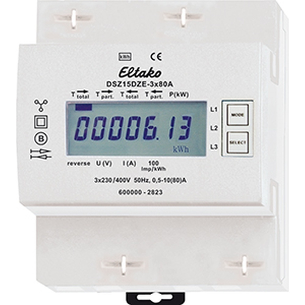 ELTAKO Zweiweg Drehstromzähler 28380215 Typ DSZ15DZE-3x80A