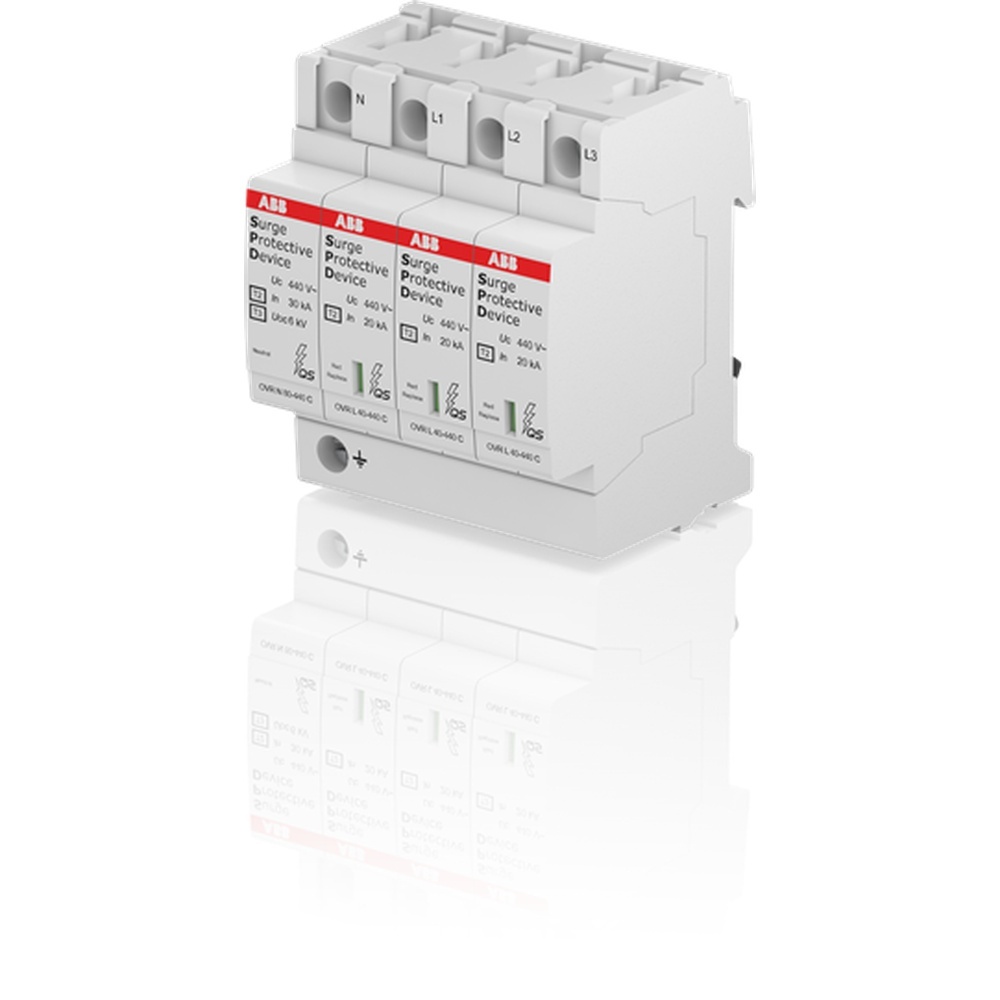 ABB Überspannungsableiter für Energietechnik Stromversorgung 2CTB803873R1500 Typ OVR T2 N3 40-440 P