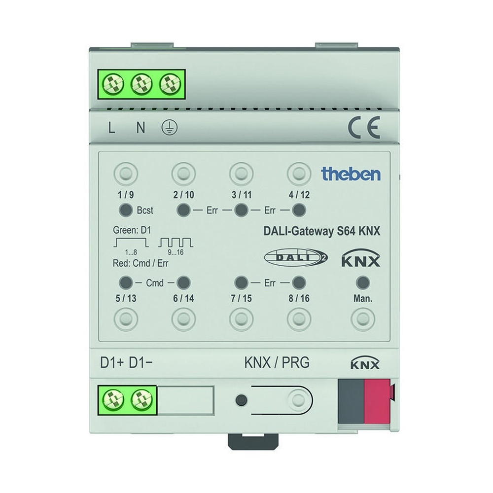 Theben Beleuchtungssteuerung 4940301 Typ DALI-Gateway S64 KNX