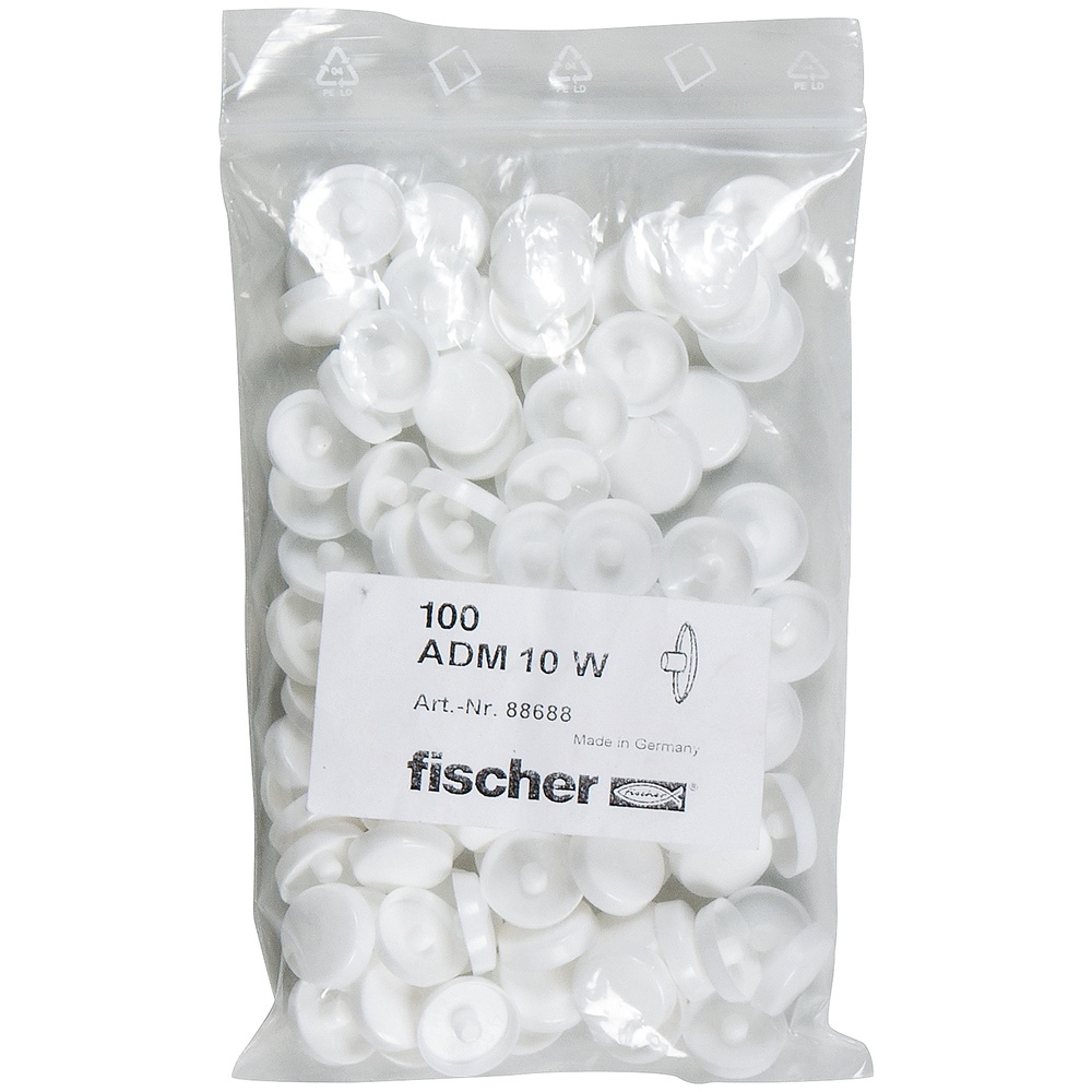 Fischer Abdeckkappe 088688 Typ ADM 10 W weiß