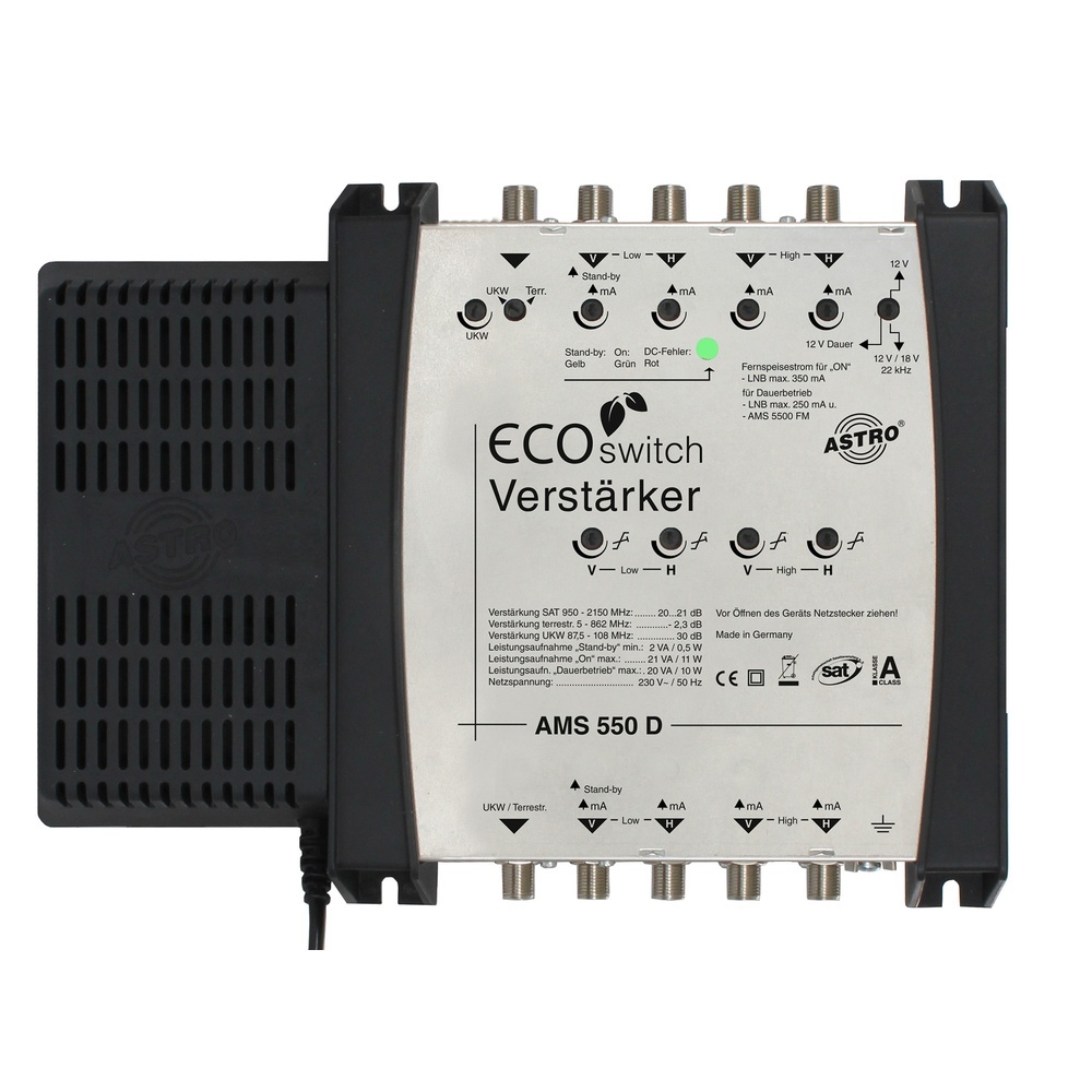 Astro Bit Profi-Sat-ZF Verstärker 5-2150MHz 360550 Typ AMS 550 D ECOswitch