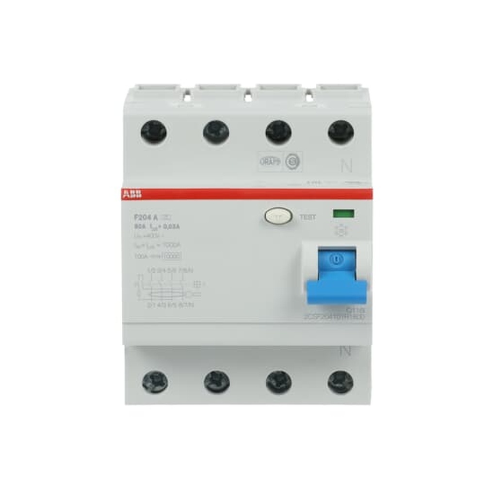 ABB Fehlerstrom Schutzschalter 2CSF204101R1800 Typ F204A-80/0,03