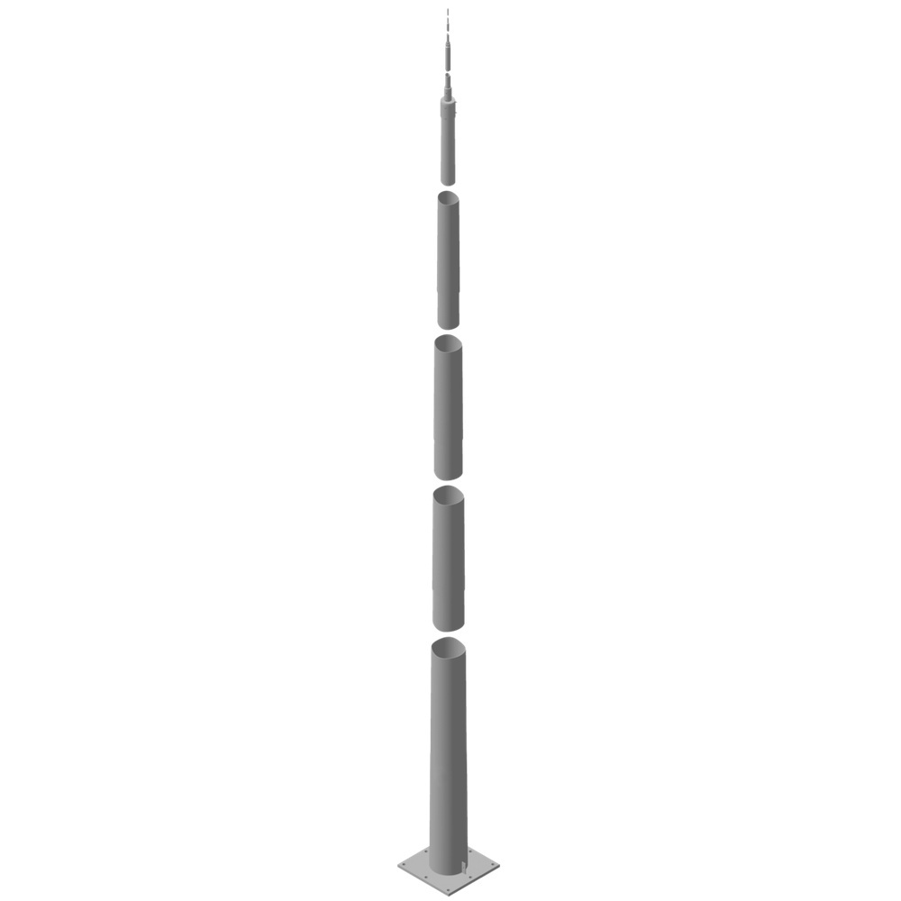 Dehn + Söhne Tele Blitzschutzmast 103025 Typ TBM 24.85M FP565 STTZN