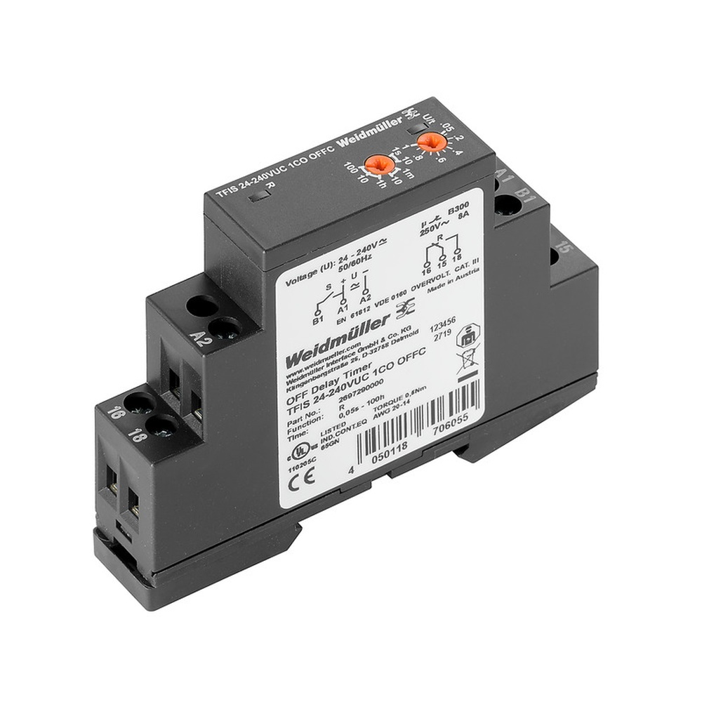 Weidmüller Zeitrelais 2697290000 Typ TFIS 24-240VUC 1CO OFFC