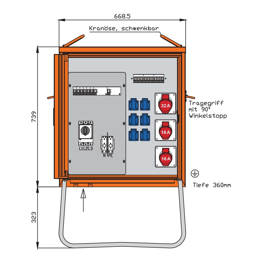 Walther-Werke Verteilerschrank 44kVA WV0310R1