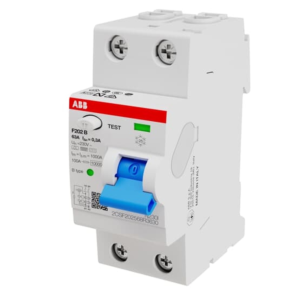 ABB Fehlerstrom Schutzschalter 2CSF202568R3630 Typ F202B-63/0,3