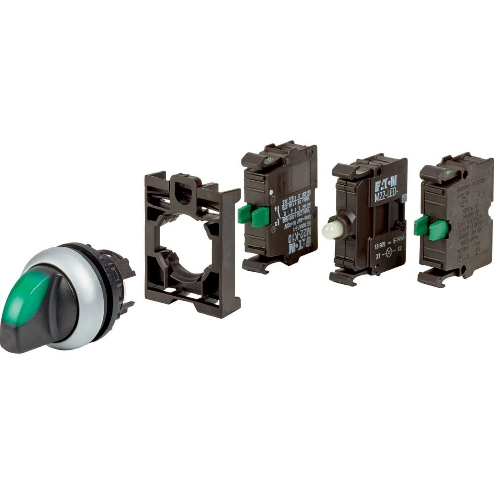 Eaton Wahlschalter 110925 Typ M22-WRLK3-G-2K10LED-BVP