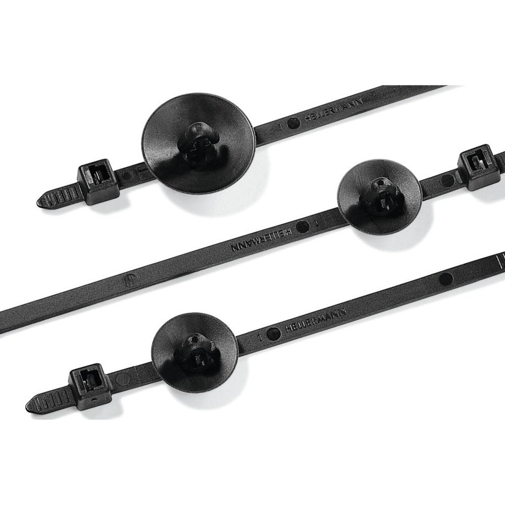 Hellermann Tyton Befestigungsbinder 150-15493 Typ T80RSFT-PA66HS-BK (500)