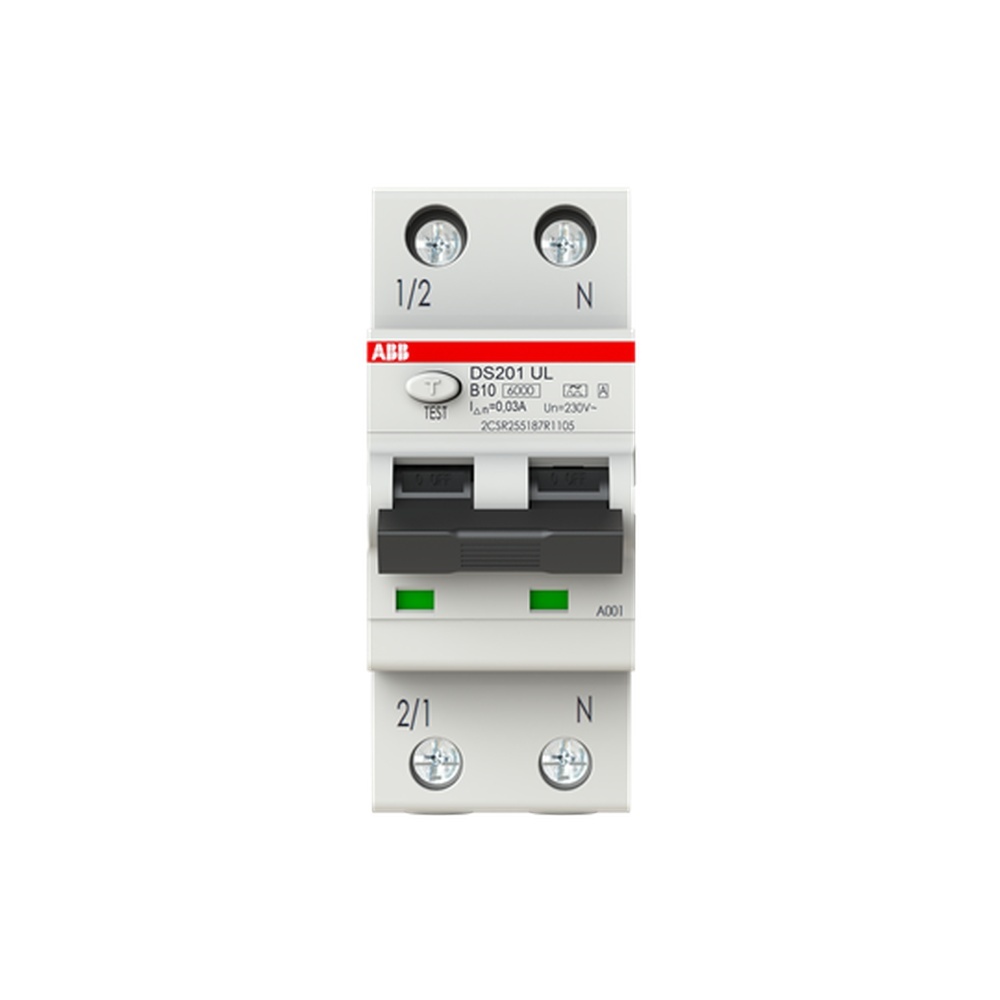 ABB Kombination FI Schalter Leitungsschutzschalter 2CSR255187R1105 Typ DS201A-B10/0,03UL