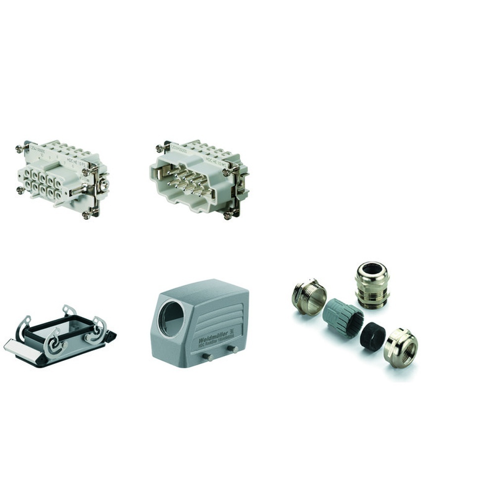 Weidmüller Rechtecksteckverbinder 1712510000 Typ HDC-KIT-HE 10.110
