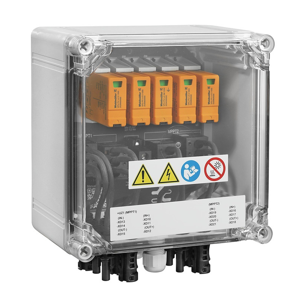 Weidmüller Generatoranschlusskasten 2866360000 Typ PVN DC 2IN/1OUTX2 2MPPT SPD1R EVO 1.1KV