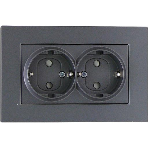 HHG Schutzkontakt Doppelsteckdose 92513058 Nr. 92513058 HHG Schutzkontakt Doppelsteckdose 92513058 Nr. 92513058