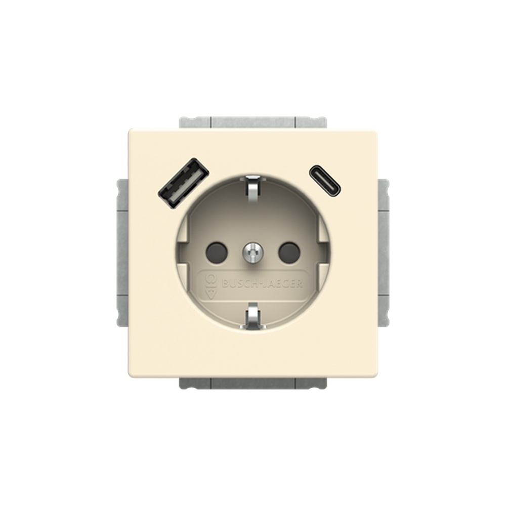 Busch-Jaeger SCHUKO Steckdose USB 20 EUCB2USBAC-82 Nr. 2CKA002011A6302