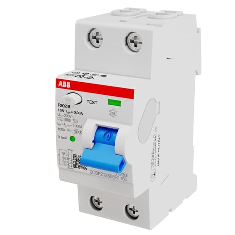 ABB Fehlerstrom Schutzschalter 2CSF202568R1160 Typ F202B-16/0,03