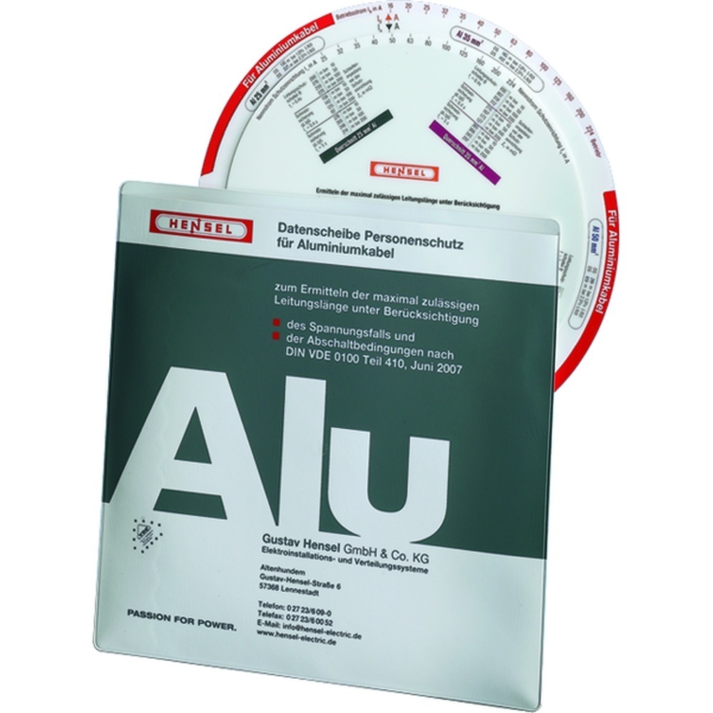 Hensel Datenscheibe Datenscheibe PS-Aluleiter Nr. 98170712