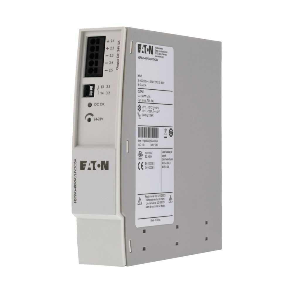 Eaton Spannungsversorgung 198267 Typ MSFSVG-400VAC/24VDC/5A