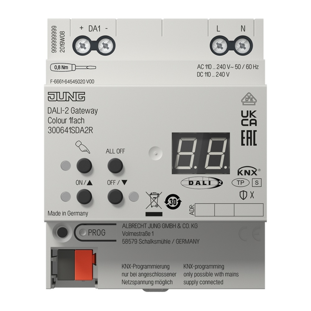Jung KNX DALI 2 Gateway Colour 1fach 300641SDA2R