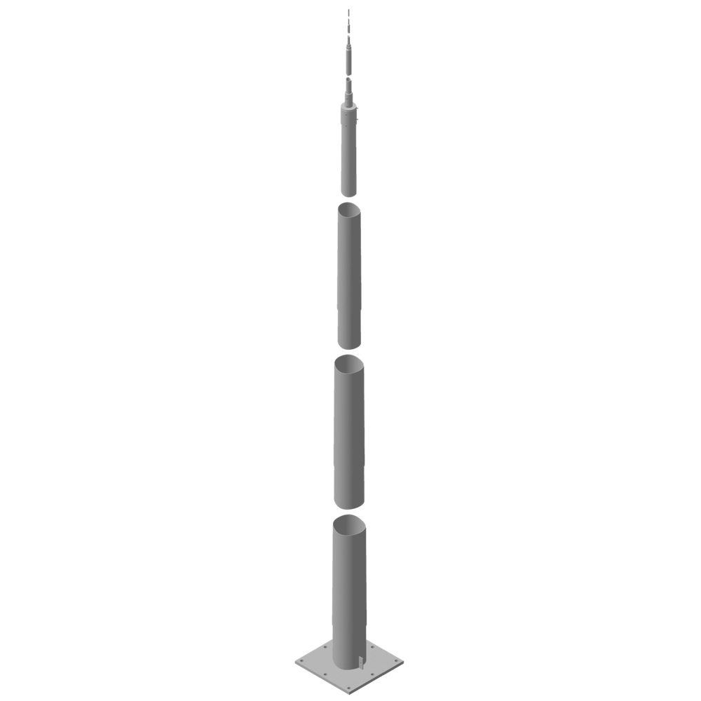 Dehn + Söhne Tele Blitzschutzmast 103022 Typ TBM 22.35M FP565 STTZN