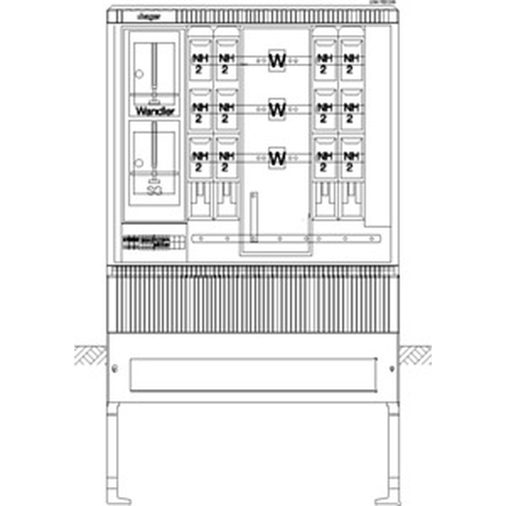Hager Wandler und Messschrank ZAW102CA6
