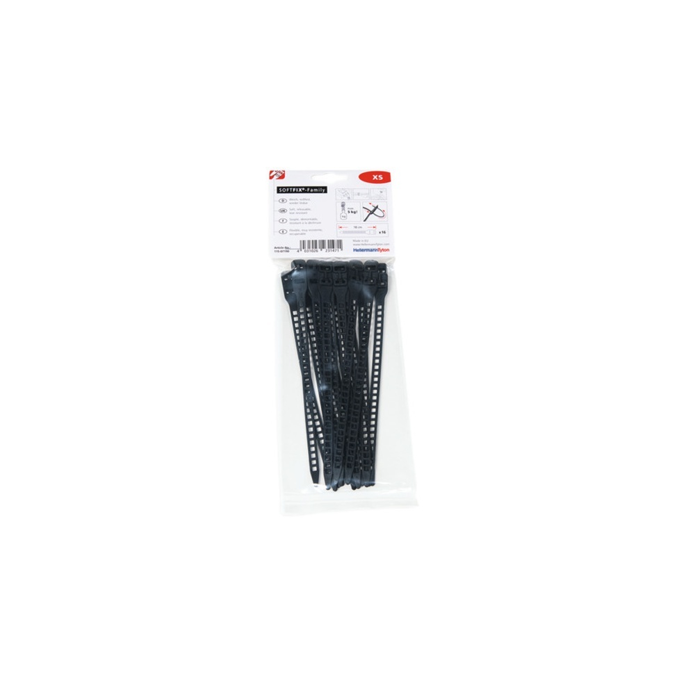 Hellermann Softbinder 115-07190 Typ SOFTFIX XS TPU BK 16