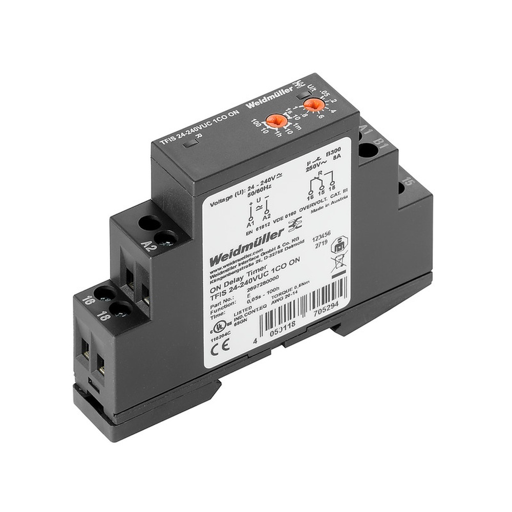 Weidmüller Zeitrelais 2697280000 Typ TFIS 24-240VUC 1CO ON