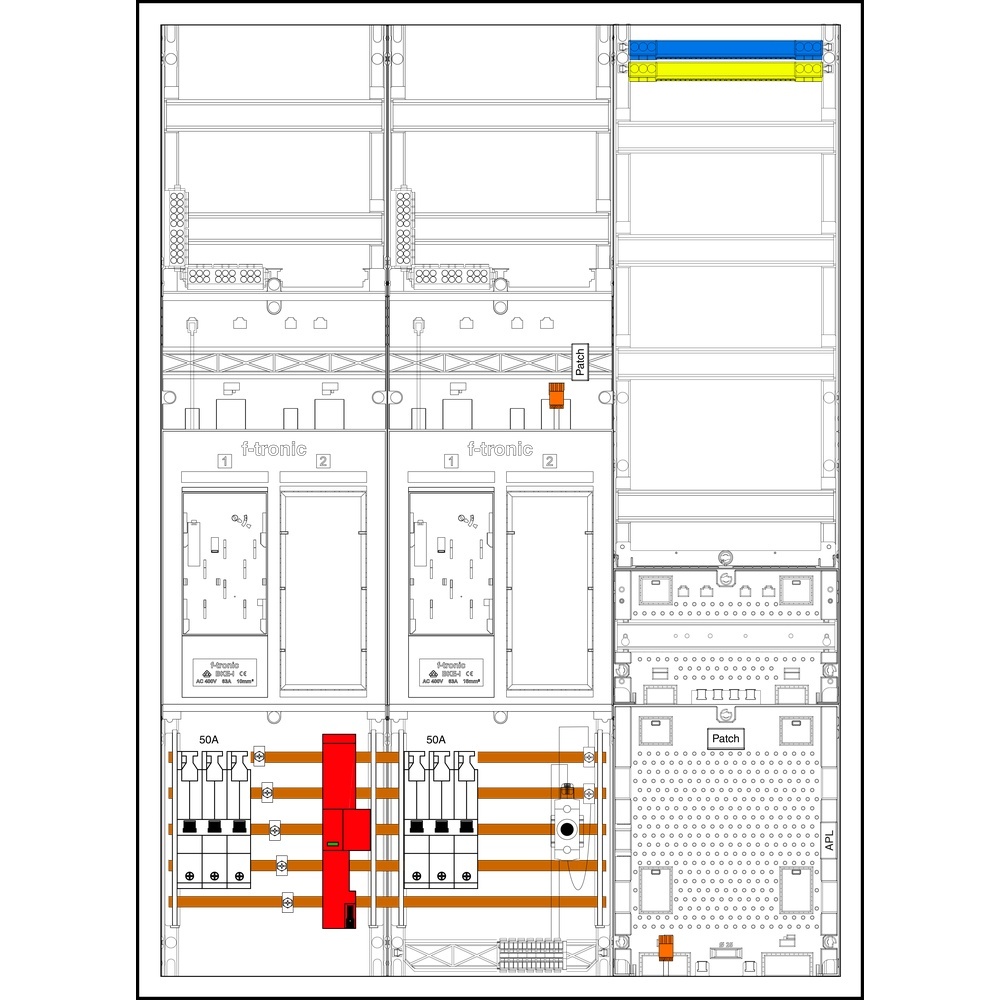 f-tronic Sammelschienenklemmen 7195589 Typ EHZ732APZRFZ50D01ÜS