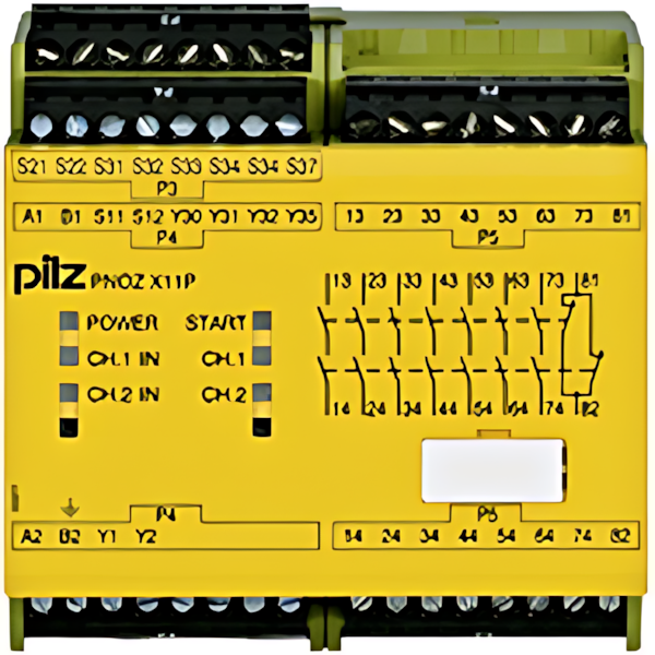 Pilz Sicherheitsschaltgerät 777086 Typ PNOZ X11P 230-240VAC 24VDC 7n/o 1n/c 2so