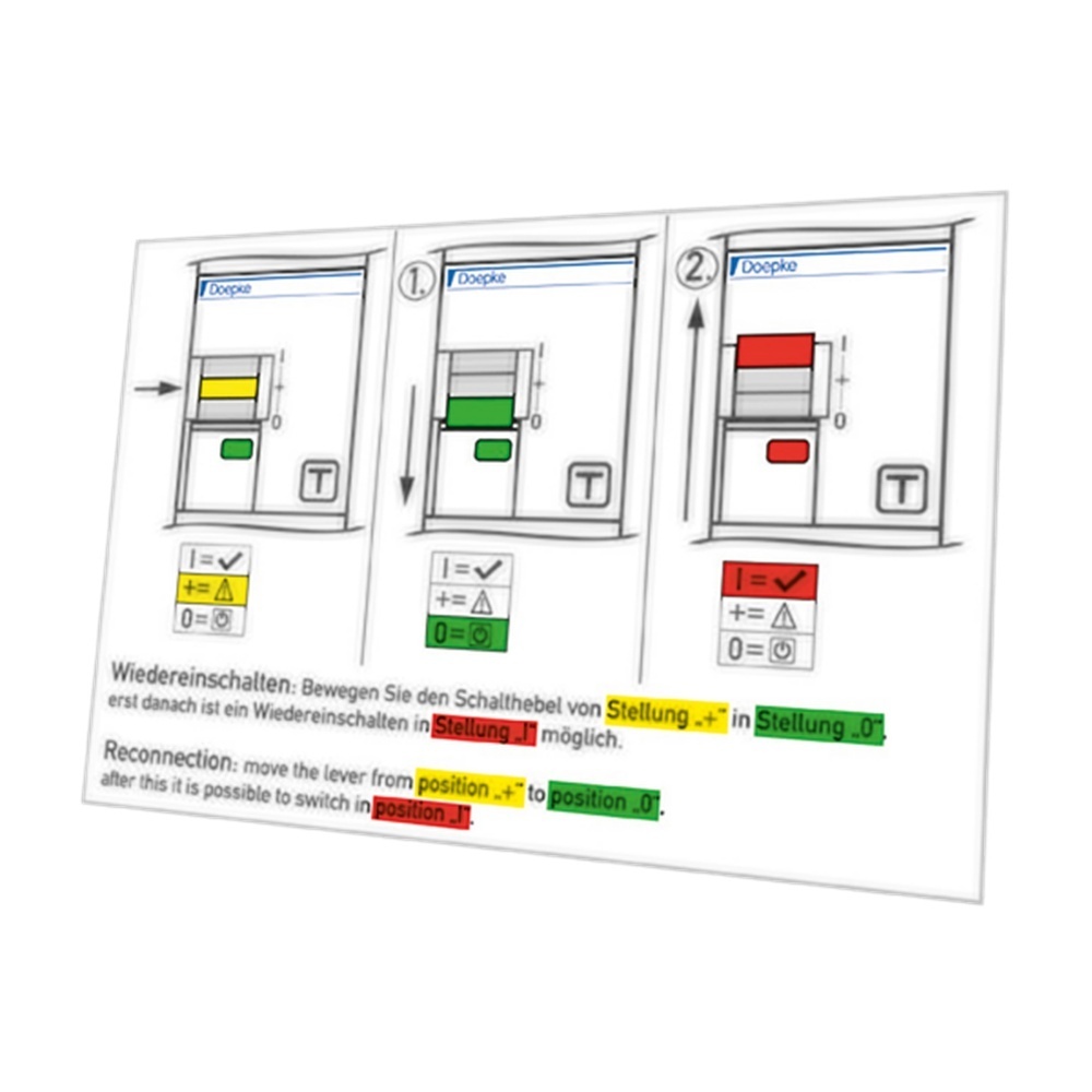 Doepke Hinweisaufkleber 09200021 Typ HAS DFS 2/4