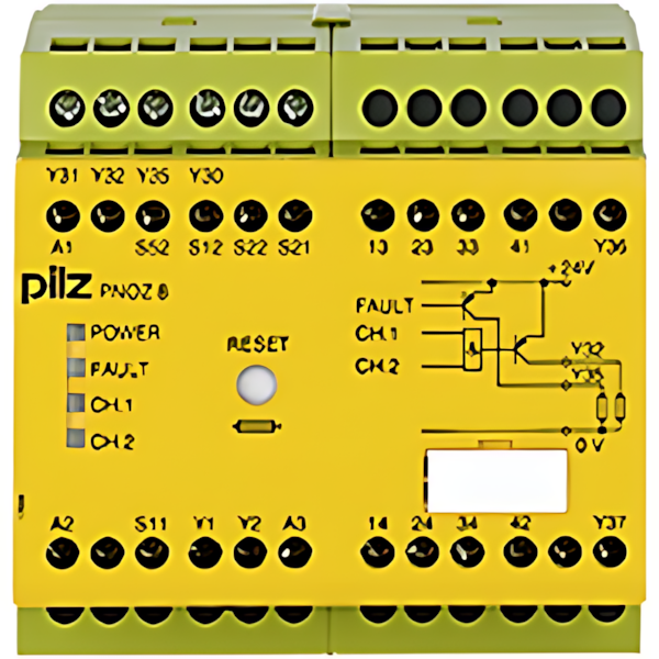 Pilz Sicherheitsschaltgerät 774760 Typ PNOZ 8 24VDC 3n/o 1n/c 2so