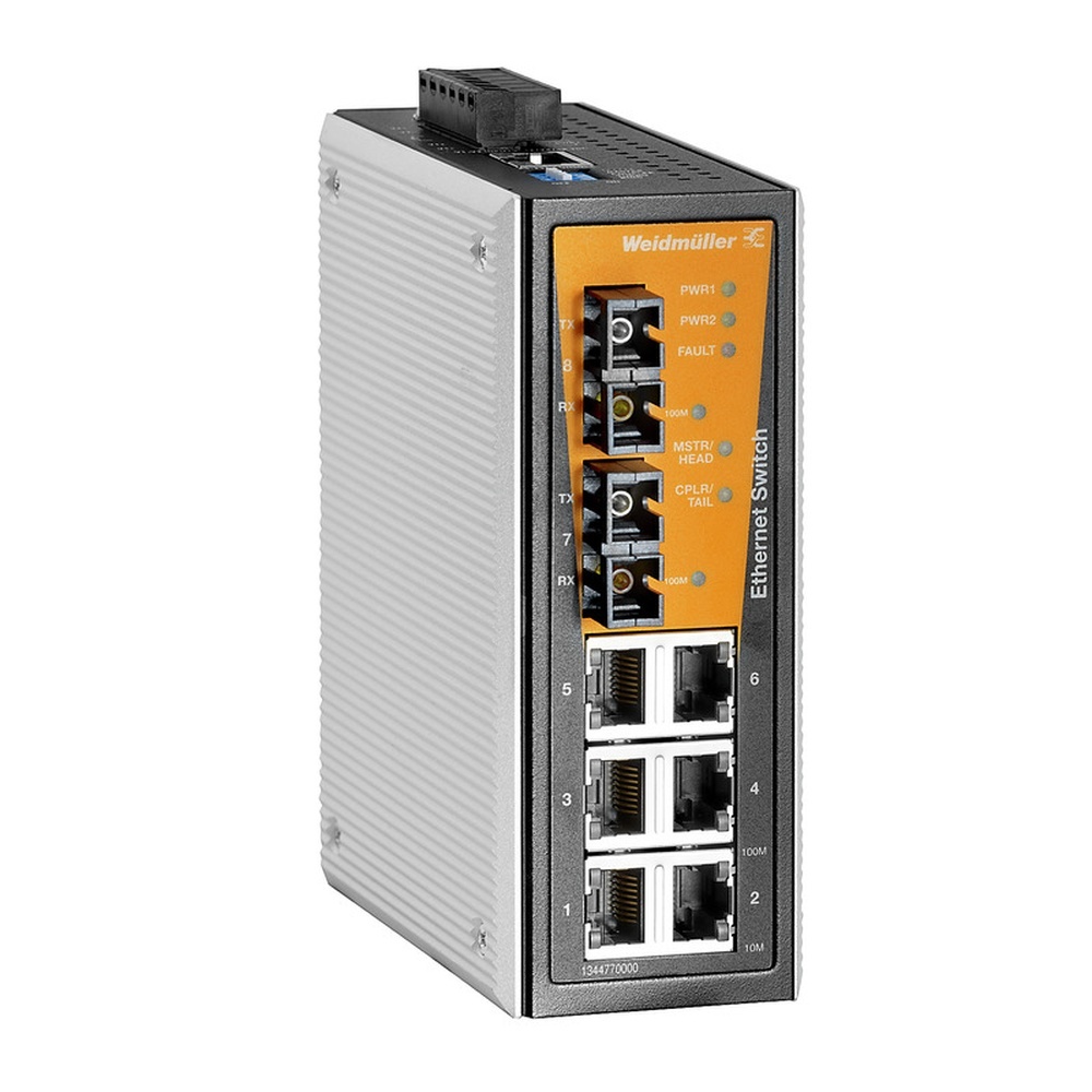 Weidmüller Netzwerk Switch 1344770000 Typ IE-SW-VL08MT-6TX-2SC
