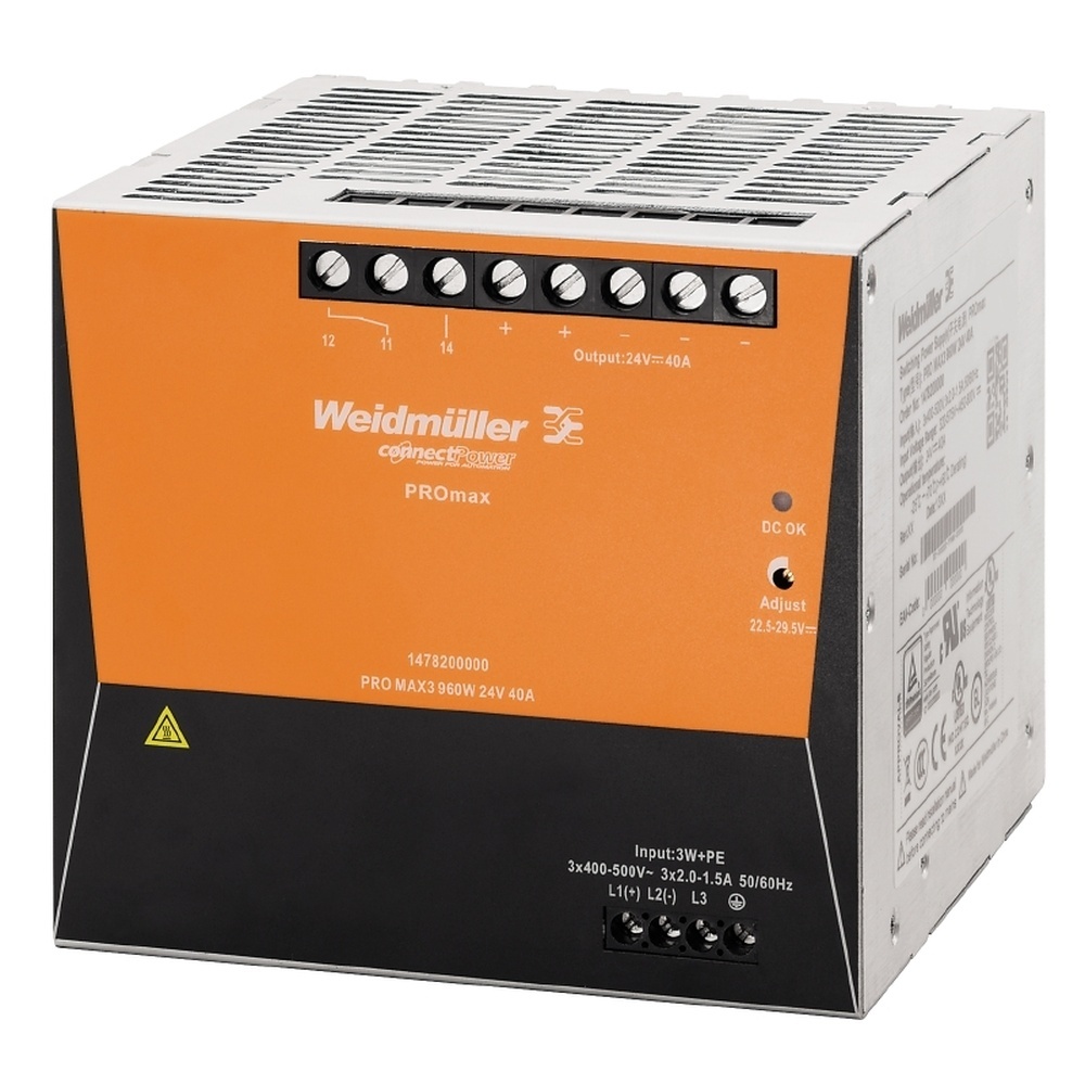 Weidmüller Stromversorgung 1478200000 Typ PRO MAX3 960W 24V 40A