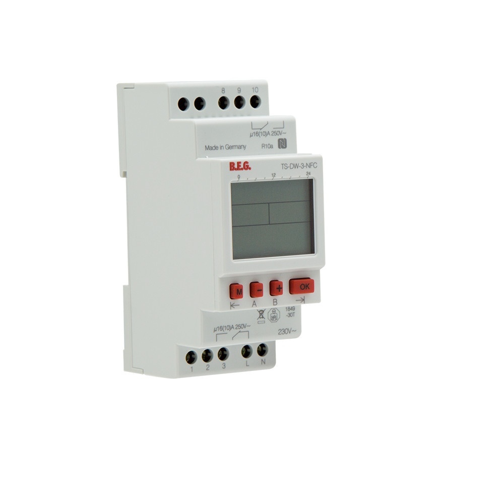 B.E.G. Brück Digitale Wochenschaltuhr 93153 Typ TS-DW-3-NFC