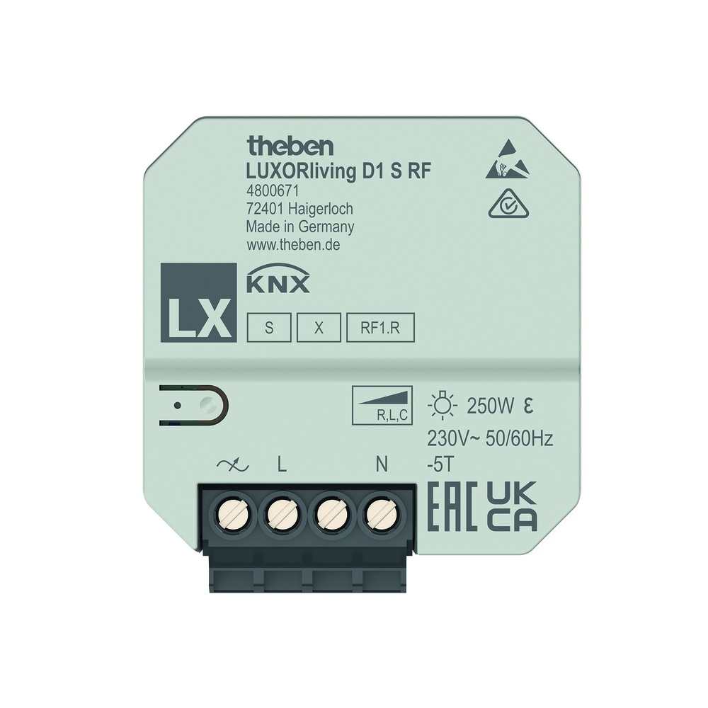 Theben LUXORliving Dimmaktor 4800671 Typ LUXORliving D1 S RF
