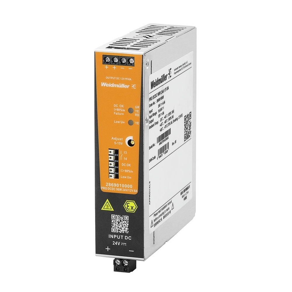 Weidmüller DC DC Wandler 2869010000 Typ PRO DCDC 96W 24V/12V 8A