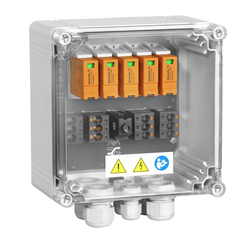 Weidmüller Generatoranschlusskasten 2866330000 Typ PVN DC 2IN/1OUTX2 2MPPT SPD2R CG 1.1KV