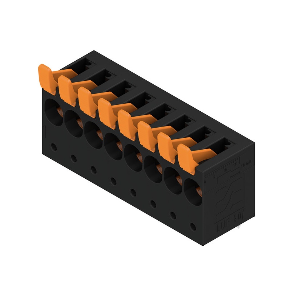 Weidmüller Leiterplattenklemme 2453750000 Typ LUF 10.00/08/90V 5.0SN BK BX