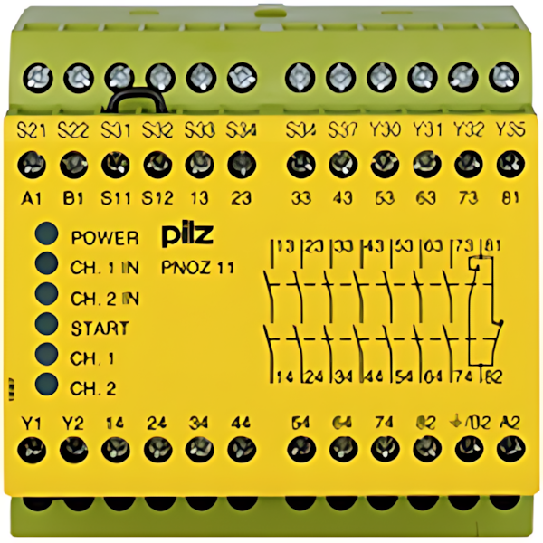 Pilz Sicherheitsschaltgerät 774085 Typ PNOZ 11 110-120VAC 24VDC 7n/o 1n/c