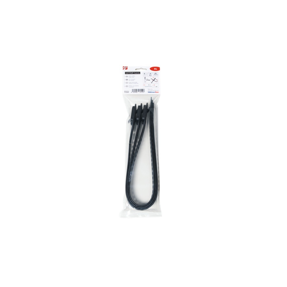 Hellermann Kabelbinder 115-28590 Typ SOFTFIX XL TPU BK 3