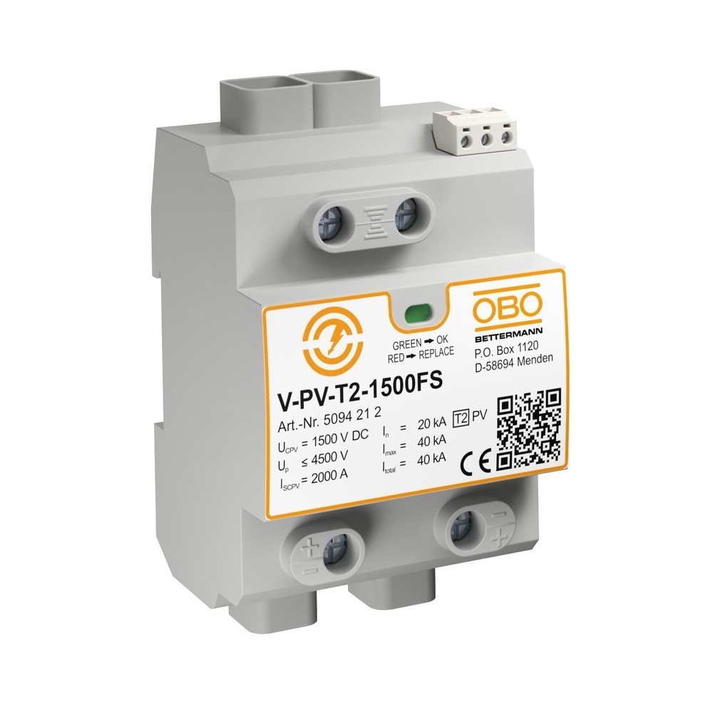 OBO Bettermann Surge Controller 5094212 Typ V-PV-T2-1500+FS
