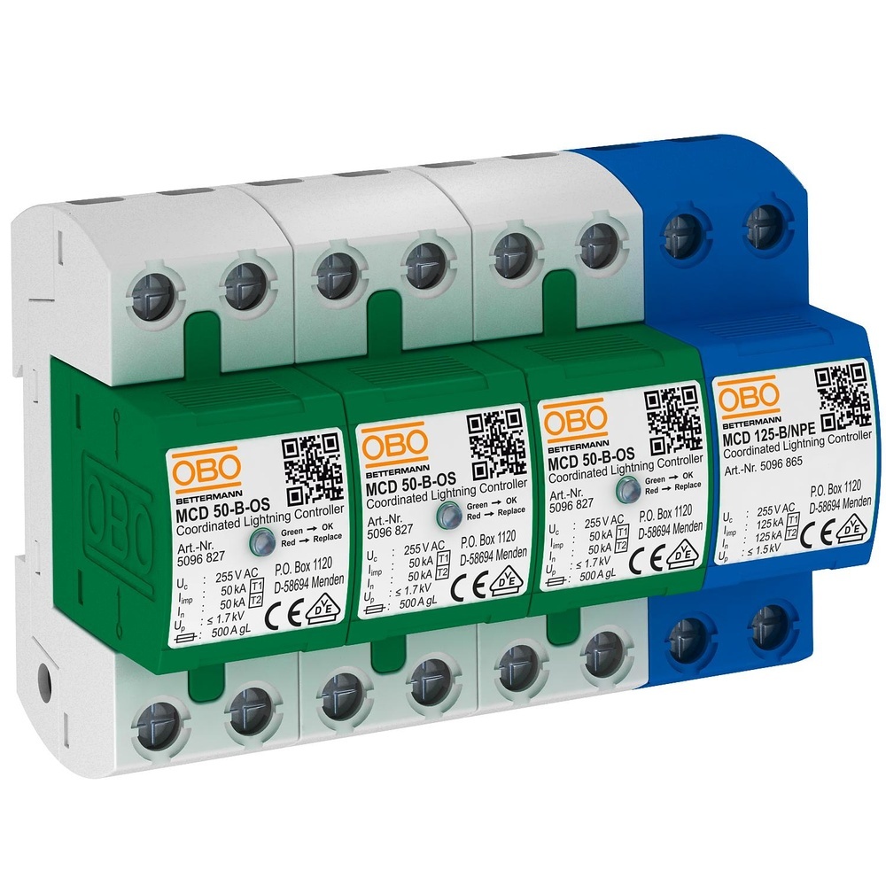 OBO Bettermann Coordinated Lightning Controller 5096836 Typ MCD 50-B 3+1-OS