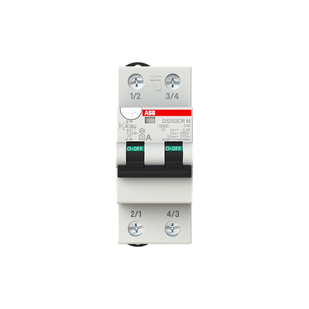 ABB Kombination FI Schalter Leitungsschutzschalter 2CSR772140R3404 Typ DS202CRMA-C40/0,3