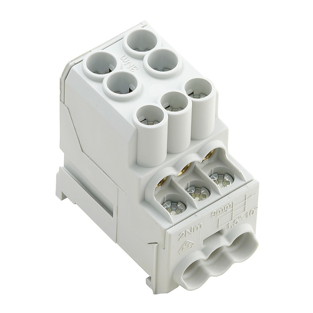 Weidmüller Potentialverteilerklemme 1561910000 Typ WPD 100 2X25/6X10 GY