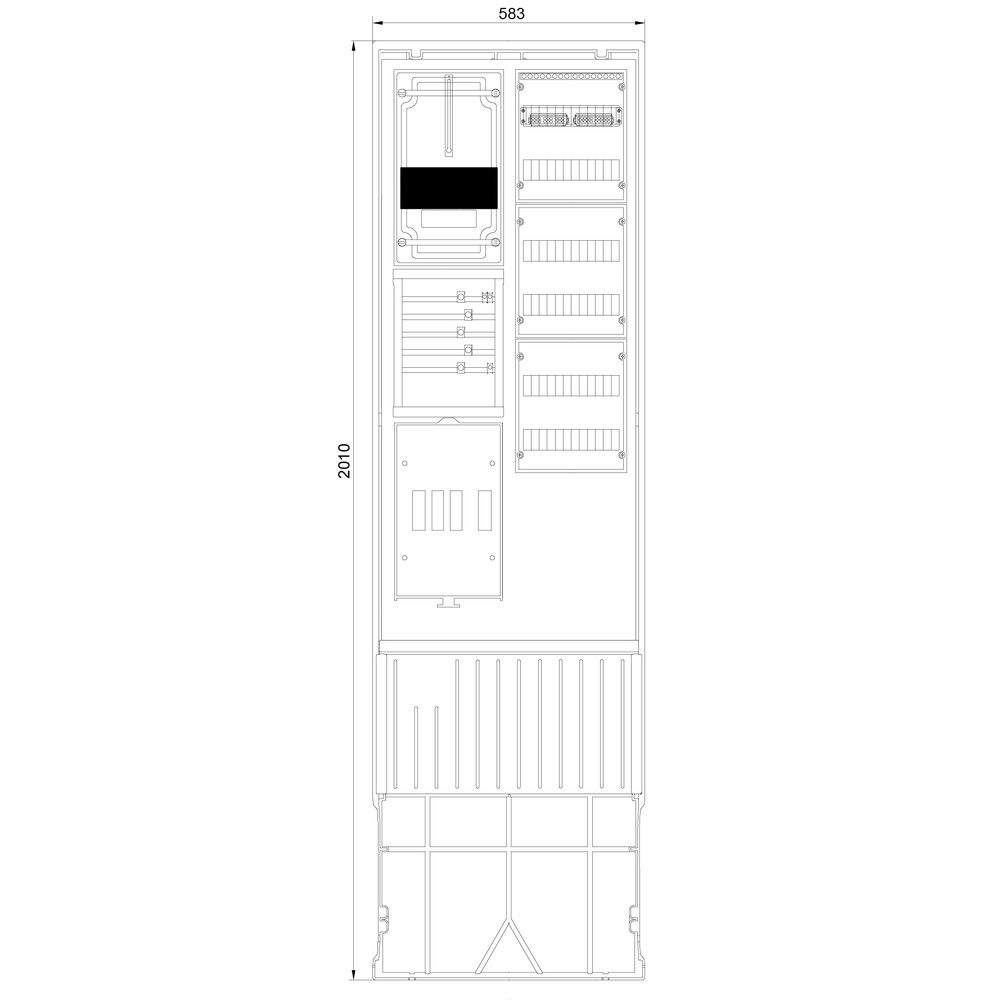 f-tronic Zähleranschlusssäule ZSA202-2-ZK-ZSK-SK-H Nr. 7160128