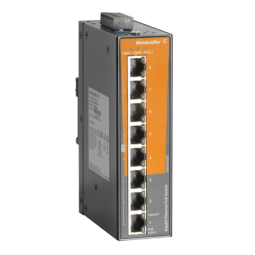 Weidmüller PoE Switch 2682400000 Typ IE-SW-EL08-8GTPOE