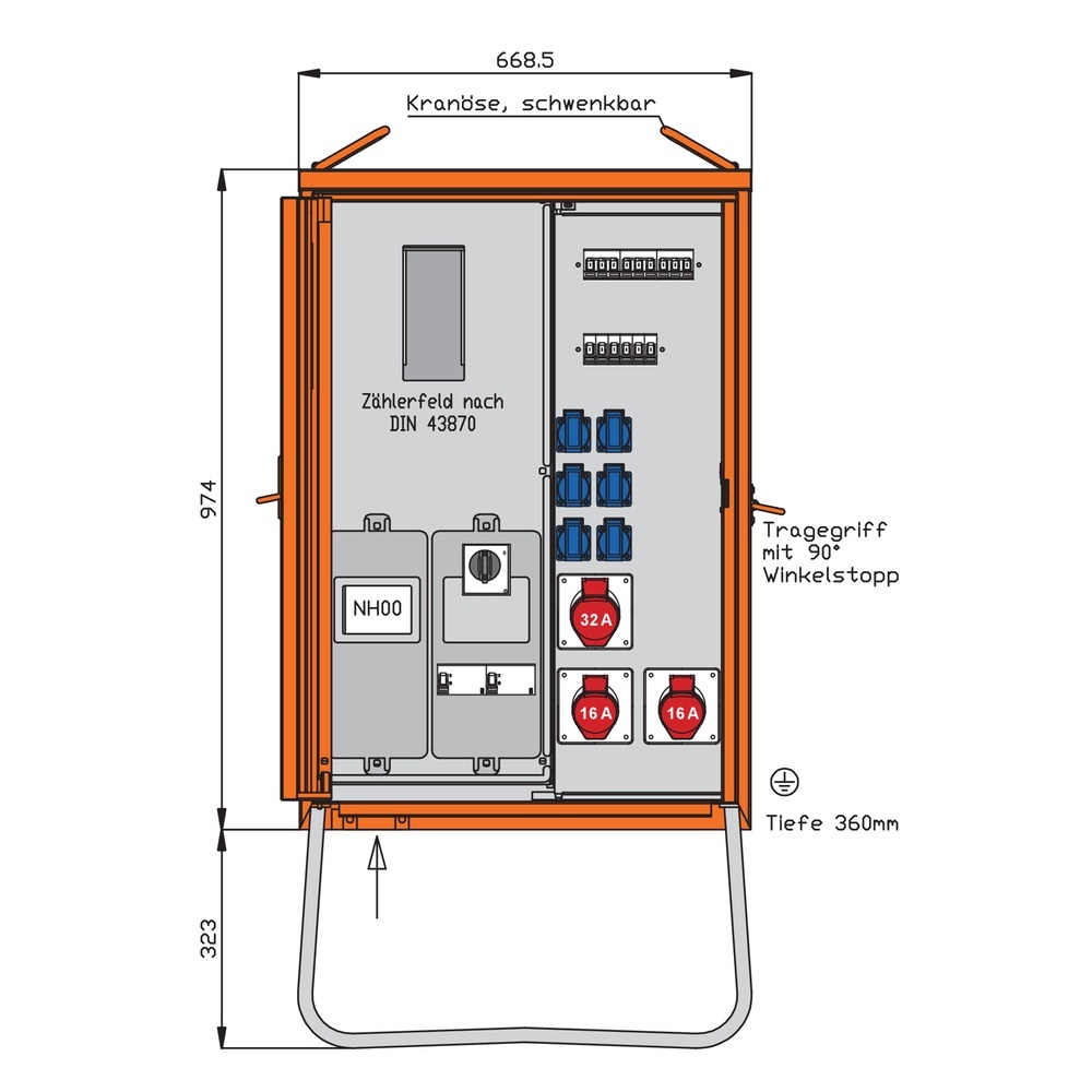 Walther-Werke Anschlussverteiler Schrank WAV0131R1